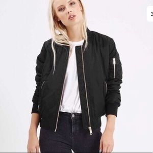 Topshop Black Bomber Jacket